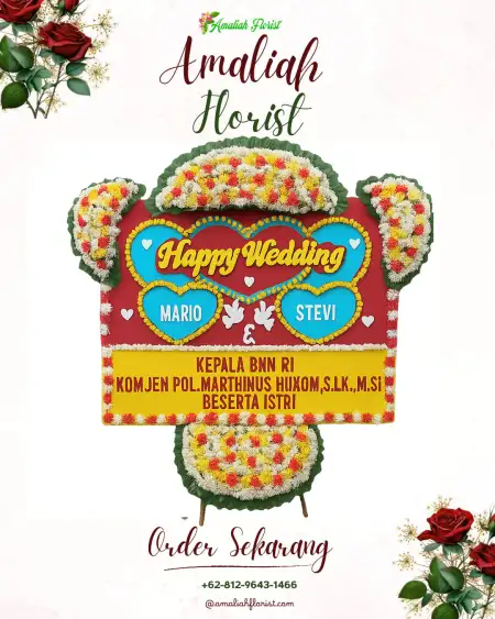 Papan Bunga Pernikahan Sayan